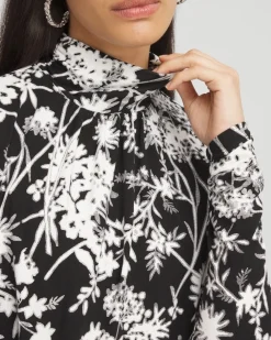 Flash Sale Floral Print Banded Hem Top Tops