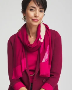 Clearance Floral Print Oblong Scarf Scarves