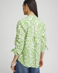 Sale Floral Ruched Sleeve Shirt Tops