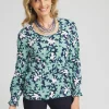 Shop Floral Smocked Cuff Tee Tops