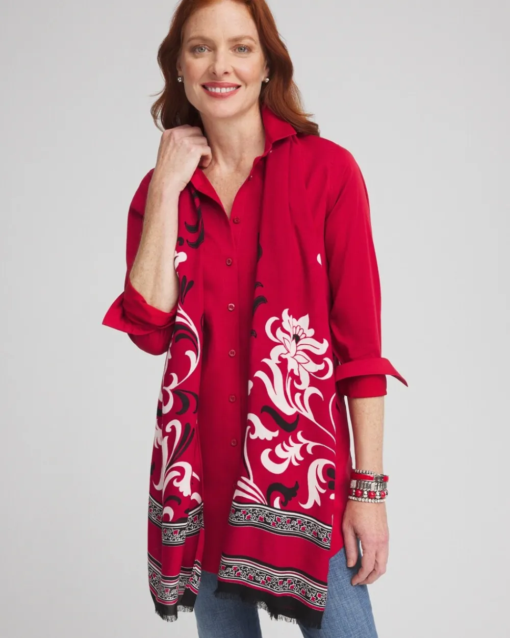 Shop Floral Swirl Scarf Scarves