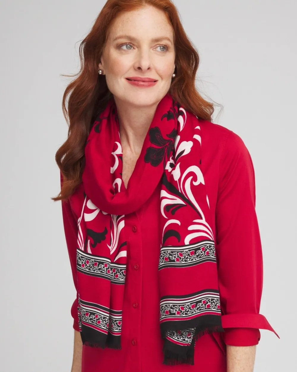 Shop Floral Swirl Scarf Scarves