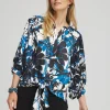 Store Floral Tie-Front Blouse Tops