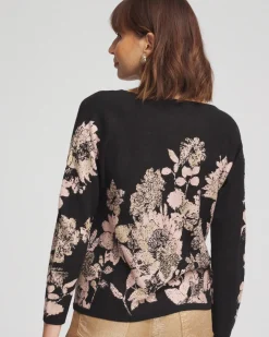 Outlet Foil Dolman-Sleeve Sweater Sweaters