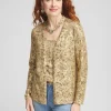 Best Sale Foil Print Long-sleeve Cardigan Sweaters | Matching Sets