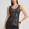 Outlet Foiled Microfiber Tank Tops | Tees