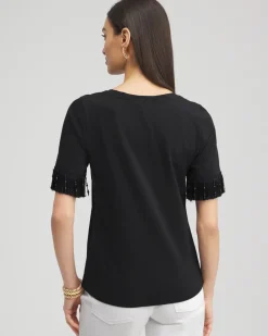 Store Fringe Trim Top Tops