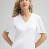 Outlet Gauze Flutter Sleeve Top Tops