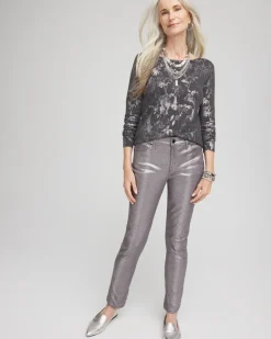 Best Girlfriend Coated Ankle Jeans Jeans & Denim
