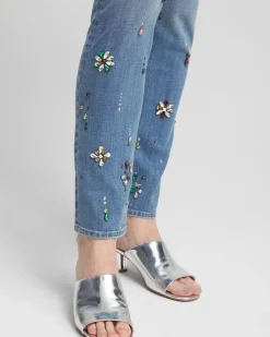 Clearance Girlfriend Embellished Ankle Jeans Jeans & Denim