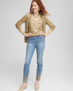 Fashion Girlfriend Sequin Ankle Jeans Jeans & Denim