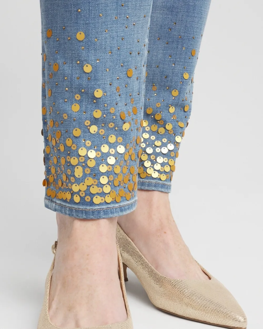 Fashion Girlfriend Sequin Ankle Jeans Jeans & Denim