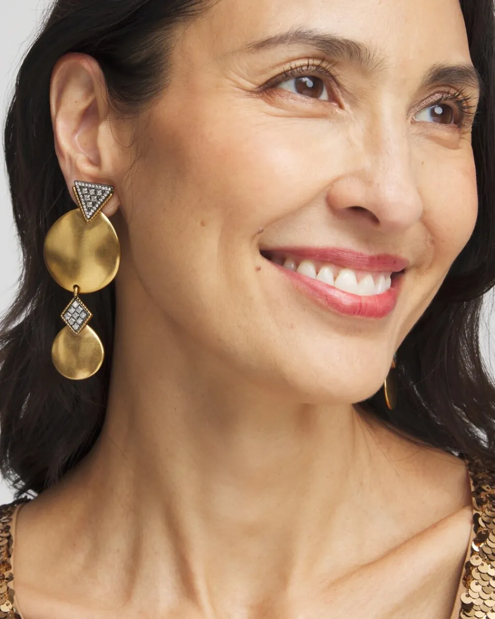 Flash Sale Tone Pavé Clip On Drop Earrings Earrings
