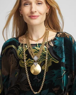 Outlet Tone Pavé Pendant Necklace Necklaces