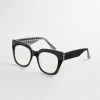 Clearance Houndstooth Cateye Readers Eyewear