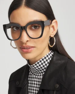 Clearance Houndstooth Cateye Readers Eyewear