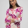 Clearance Ikat 3/4 Sleeve Button Tee Tops
