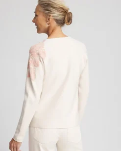 Fashion Jacquard Floral Pullover Sweater Sweaters