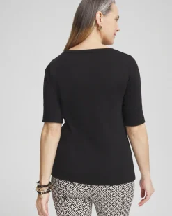 Clearance Jewel Neck Tee Tops