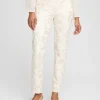 Fashion Juliet Foiled Ponte Ankle Pants Pants