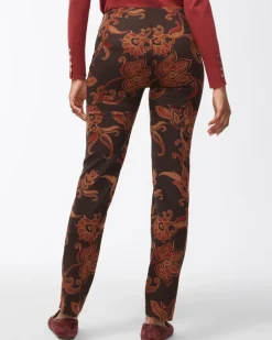 New Juliet Ponte Floral Ankle Pants Pants