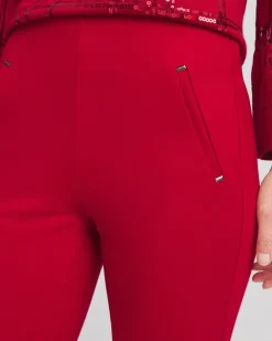 Outlet Juliet Ponte Trim Detail Ankle Pants Pants