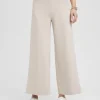 Shop Juliet Ponte Wide Leg Cropped Pants Pants