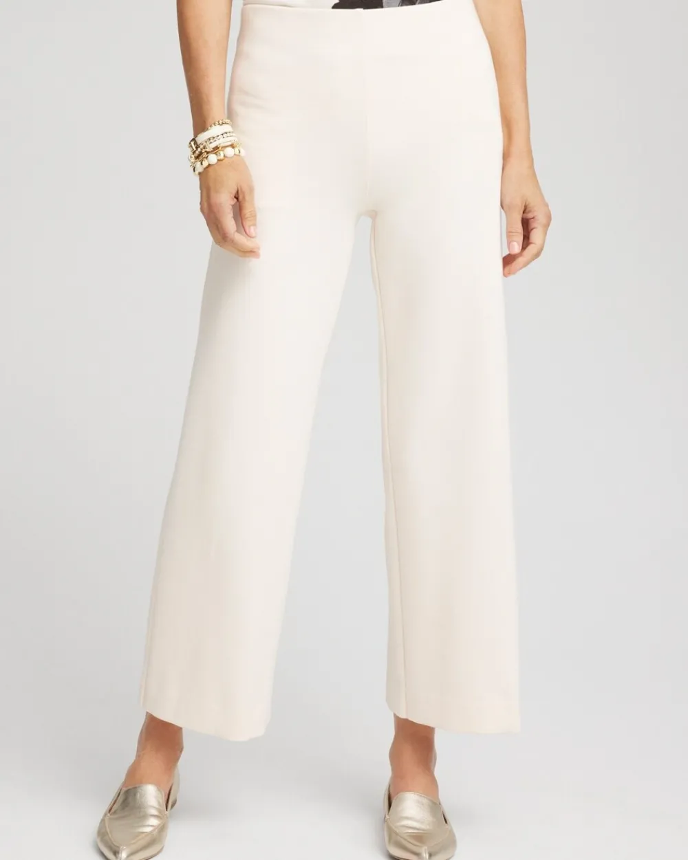 Best Juliet Ponte Wide Leg Cropped Pants Pants