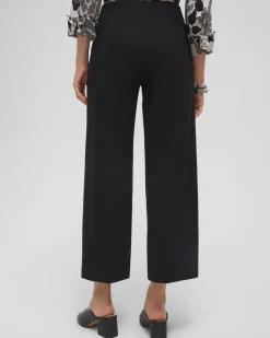 Shop Juliet Ponte Wide Leg Cropped Pants Pants
