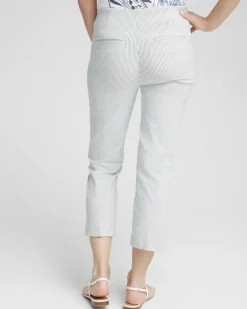 Sale Juliet Stripe Straight Cropped Pants Pants