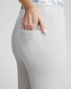 Sale Juliet Stripe Straight Cropped Pants Pants