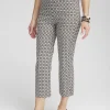 Best Juliet Tile Print Straight Cropped Pants Pants