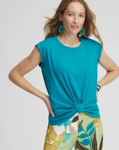 New Knot Front Tee Tops