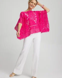 Fashion Lace Crochet Poncho Tops