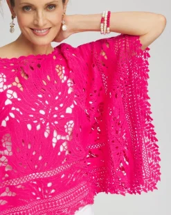 Fashion Lace Crochet Poncho Tops
