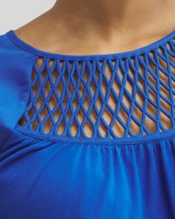 Cheap Lattice Detail Top Tops