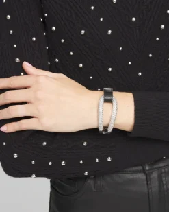 Hot Leather Pavé Magentic Bracelet Bracelets
