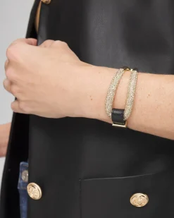 Hot Leather Pavé Magentic Bracelet Bracelets