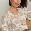 Shop Leaves Linen Blend Flutter Sleeve Top Tops