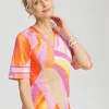 Best Sale Linen Abstract Lace Detail Top Tops