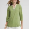 Clearance Linen Embellished Tunic Tops