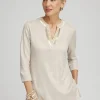 Best Sale Linen Embellished Tunic Tops
