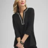 Shop Linen Embellished Tunic Tops