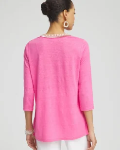 Clearance Linen Embellished Tunic Tops