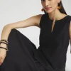 Best Linen Eyelet Scallop Hem Tank Tops