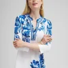 Store Linen Floral Embellished Tunic Tops