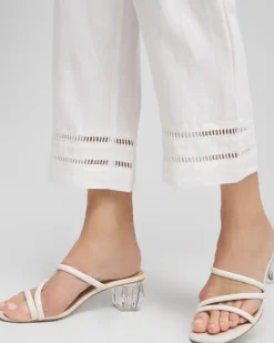 Best Linen Ladder Trim Cropped Pants Pants