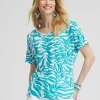 Shop Linen Leaves Sweater Trim Tee Tops