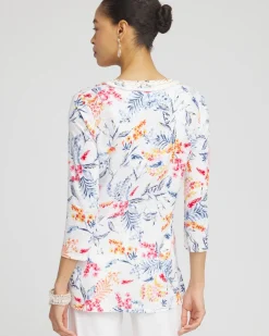 Online Linen Nautical Embellished Tunic Tops