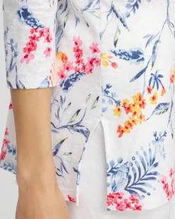 Online Linen Nautical Embellished Tunic Tops